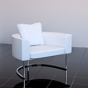 Craft Armchair - Italian Design, Chrome Finish 3D model image 1 