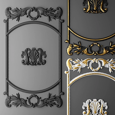 Elegant Frame Decoration 3D model image 1 