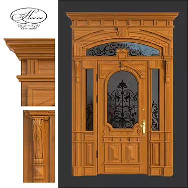 Elegant Entry Door by Nikma 3D model image 1 