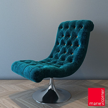 Elegant Brazil Armchair: Marie's Corner 3D model image 1 