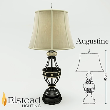 Elegant Metal Table Lamp: Augustine 3D model image 1 