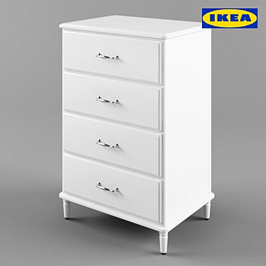 Stylish Tissedal 4-Drawer Dresser 3D model image 1 