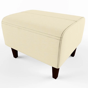 Modern Boston Pouf: Stylish and Compact 3D model image 1 