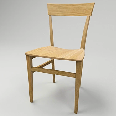 Italian Plywood Light Chair 3D model image 1 