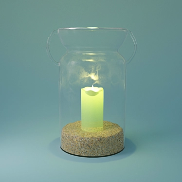 Title: Sandscape Candle Bottle 3D model image 1 