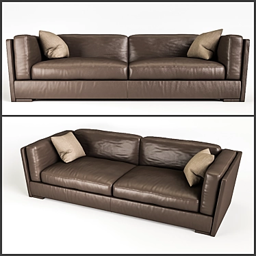 Absolute Luxe Leather Sofa 3D model image 1 