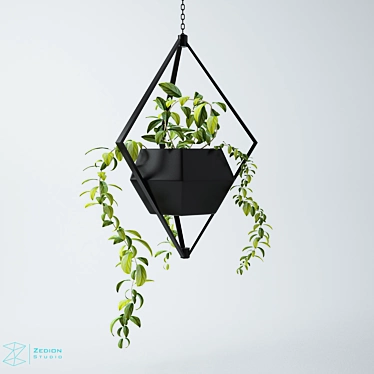Green Leafy Zed Decoration Plant 3D model image 1 
