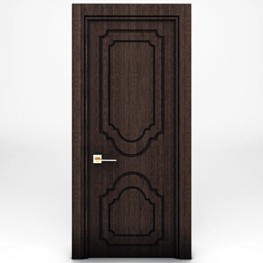 Elegant Oakwood Door 3D model image 1 