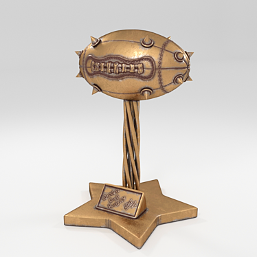 Rugby Cup Figurine 3D model image 1 