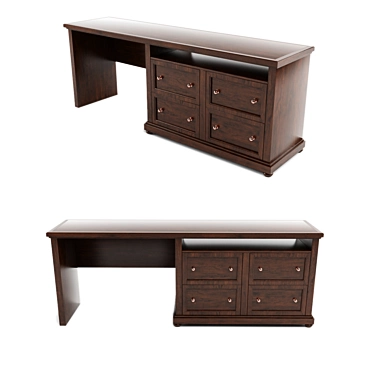 Elegant Writing Desk 3D model image 1 