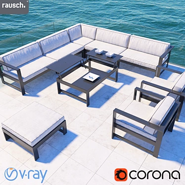 Rausch Summer Lounge: Stylish Outdoor Furniture 3D model image 1 