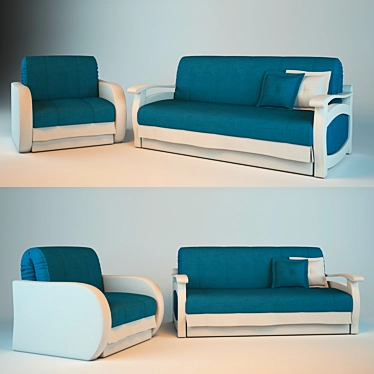 Modern Praga Sofa: Stylish and Comfortable 3D model image 1 