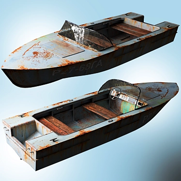 Retro Soviet Boat 3D model image 1 