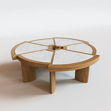 Italian Design Coffee Table: RIO by Charlotte Perriand 3D model image 1 