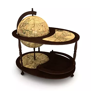 Globe Mini Bar Table 3D model image 1 