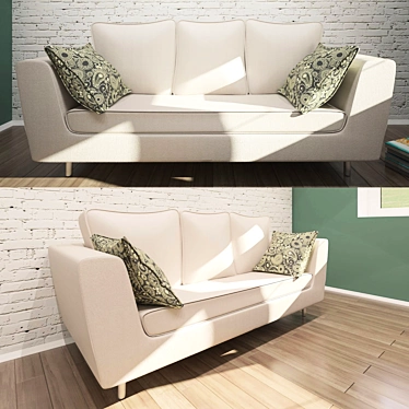 Elegance Divan Bed: 1800x1120x900 3D model image 1 