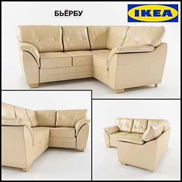 Modern Comfort: IKEA BЁRBU Sofa 3D model image 1 