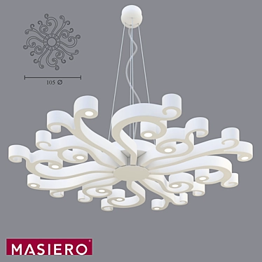 Elegant Masiero Virgo Pendant 3D model image 1 