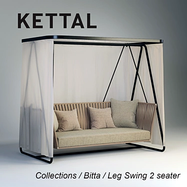 Bitta Leg Swing 2-Seater: Ultimate Outdoor Relaxation 3D model image 1 