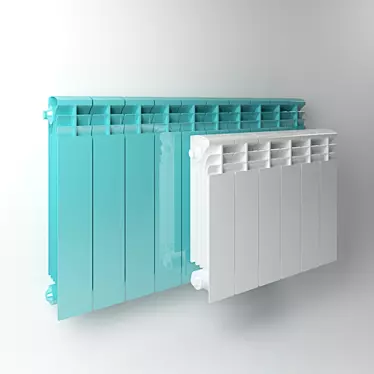 Customizable Aluminum Sectional Radiator 3D model image 1 