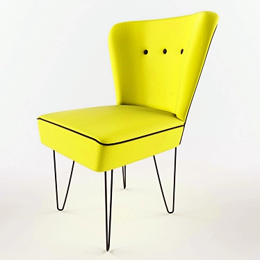 Sunshine Yellow Lounge Chair 3D model image 1 