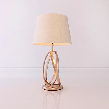 Elegant Metal Table Lamp 3D model image 1 