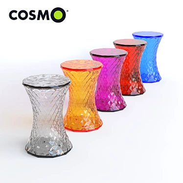 Crystal Coffee Table-Stool 3D model image 1 