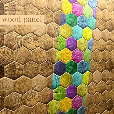 Stylish Wood Panel Option 3D model image 1 