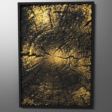 Rustic Log Wall Panel 3D model image 1 