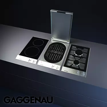 GAGGENAU Induction Hobs: Sleek, Efficient, and Durable 3D model image 1 