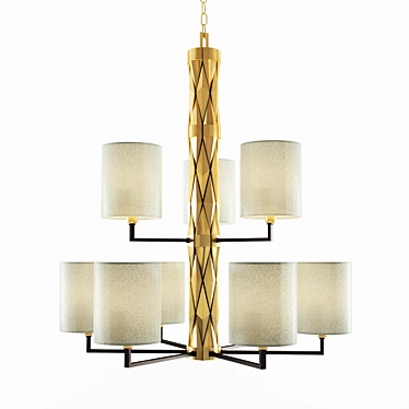 Flaire Chandelier - 9 Light Pendant 3D model image 1 