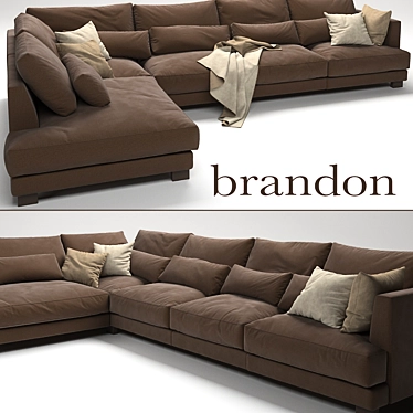 Title: Brandon Sofa: Stylish Comfort for Your Home 3D model image 1 