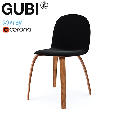 Sleek Gubi Chair: Modern Elegance 3D model image 1 