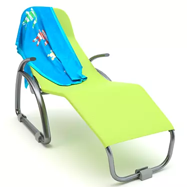 Sleek Sun Lounger 3D model image 1 