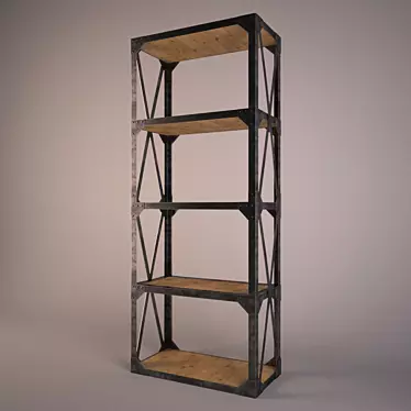 Sleek Loft Rack 3D model image 1 