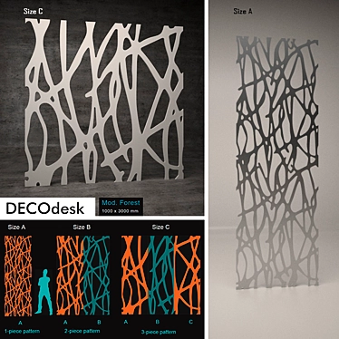 Modern Forest Lattice Panels 3D model image 1 