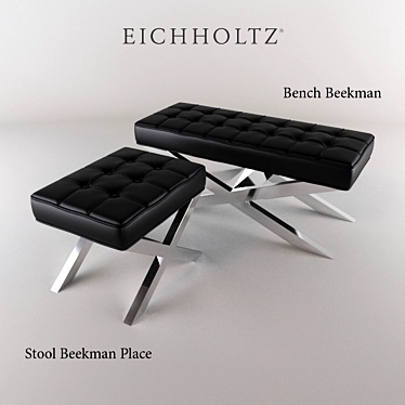 Beekman Place Stool: Stylish and Compact 3D model image 1 