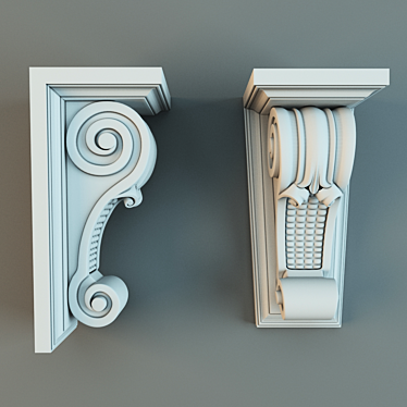 Stucco Bracket for Elegant Walls 3D model image 1 