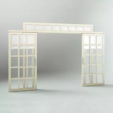 Sleek Sliding Door 3D model image 1 