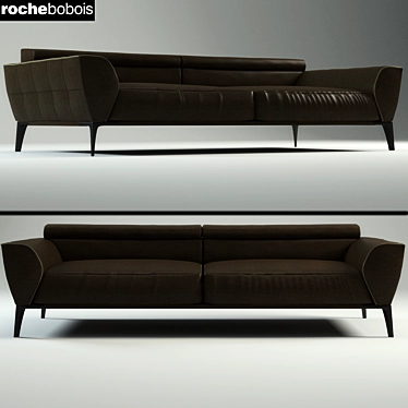 Elegant Roman 3-Seater Sofa 3D model image 1 