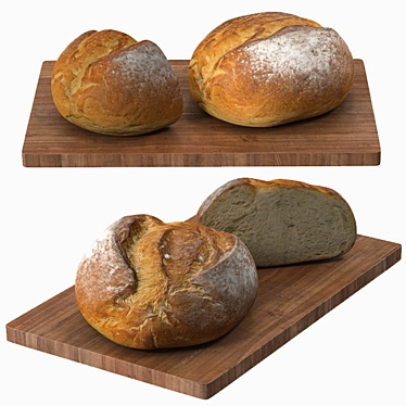 Freshly Baked Delicious Bread 3D model image 1 