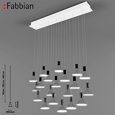 Elegant Fabbian Hanging Lamp 3D model image 1 