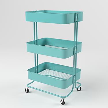 Turquoise Rolling ROSKUG Table 3D model image 1 