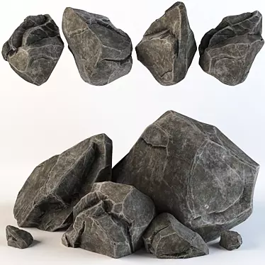 Optimized Stone w/ 4k Polygons 3D model image 1 