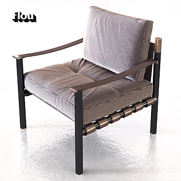 Elegant Flou Iko Armchair 3D model image 1 