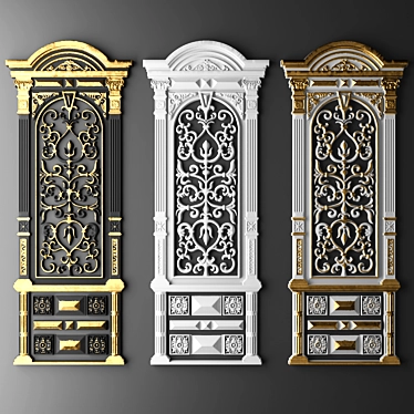 Artistic Stucco Molding 3D model image 1 