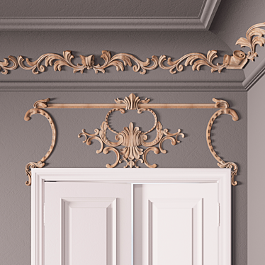 Versatile Decor Set for Ceiling and Door 3D model image 1 