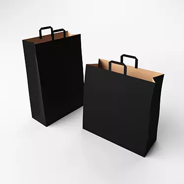 3D Paper Bags Model - High-Quality 3D model image 1 