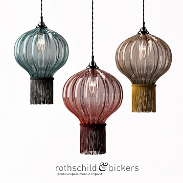 Luxury Glass Pendant Light 3D model image 1 