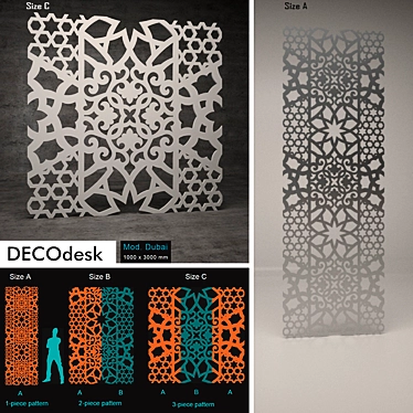 Dubai Architectural Lattice Panels 3D model image 1 